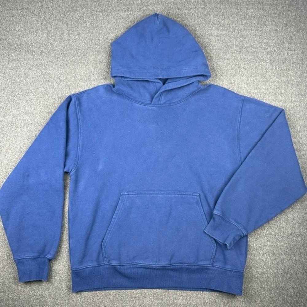 Aritzia TNA Sweatfleece Perfect Fit Hoodie Blue Pullover Sweatshirt Medium